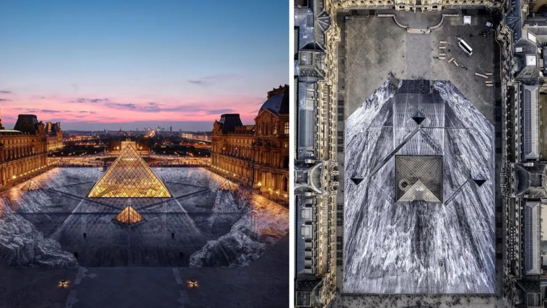 Amazing Optical Illusion Created At The Louvre.