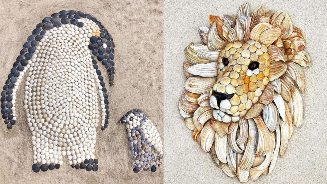 Anna Chan made stunning animal sculptures out of seashells.