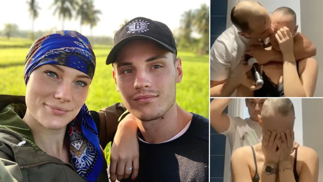 Boyfriend Shaves His Own Head to Stand with His Girlfriend Who Has Alopecia