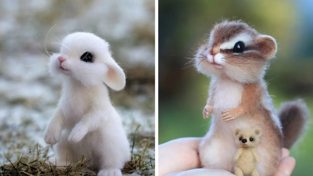 You'll be shocked by these adorable wool animals created by a Russian artist.